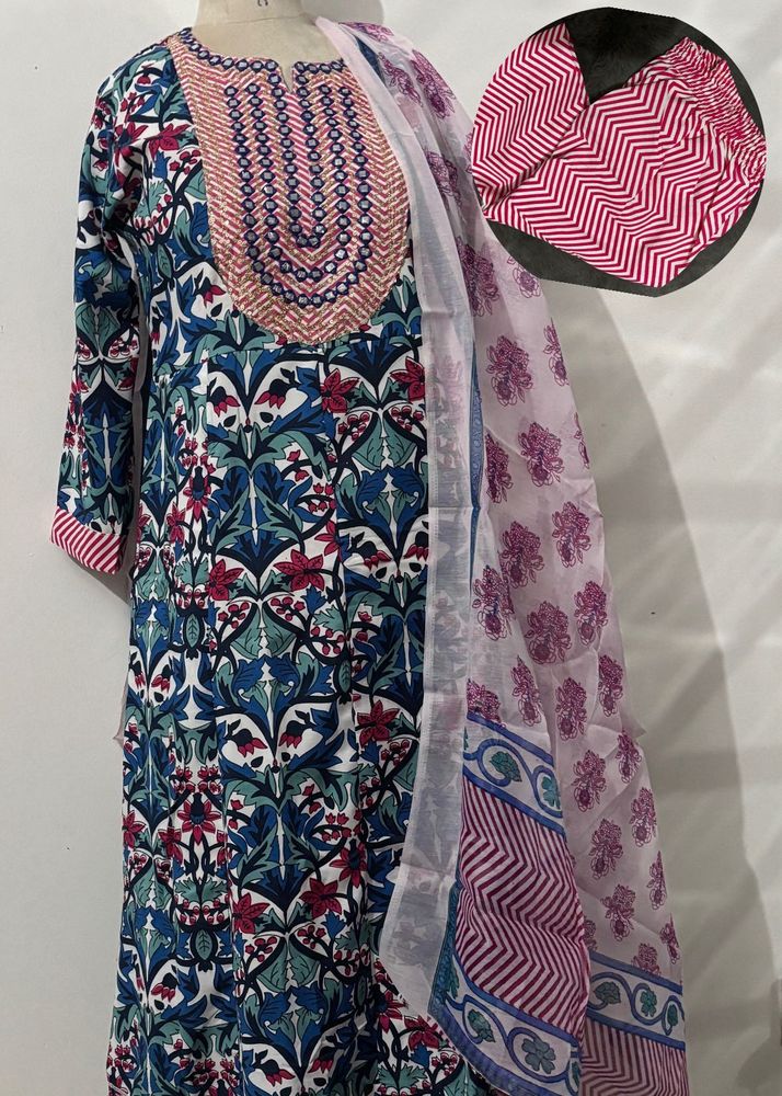 brand new Elegant Printed frock Set with Dupatta