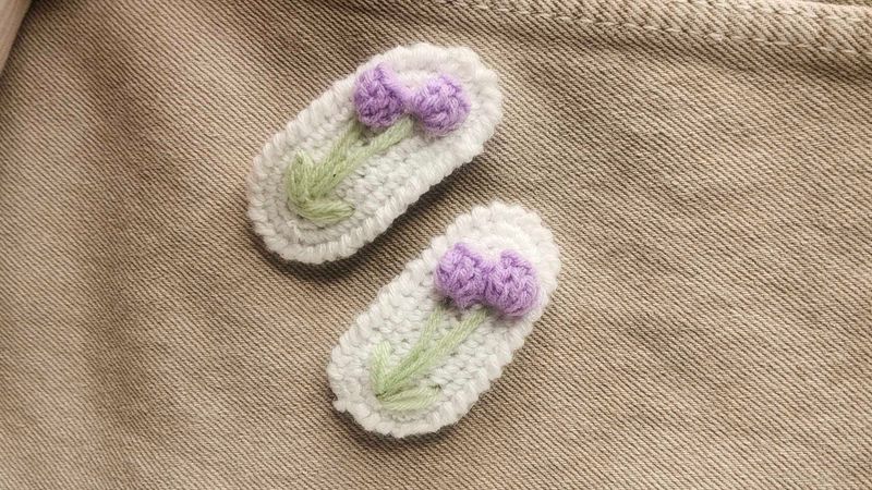Handmade Crochet Flower Hair Clips