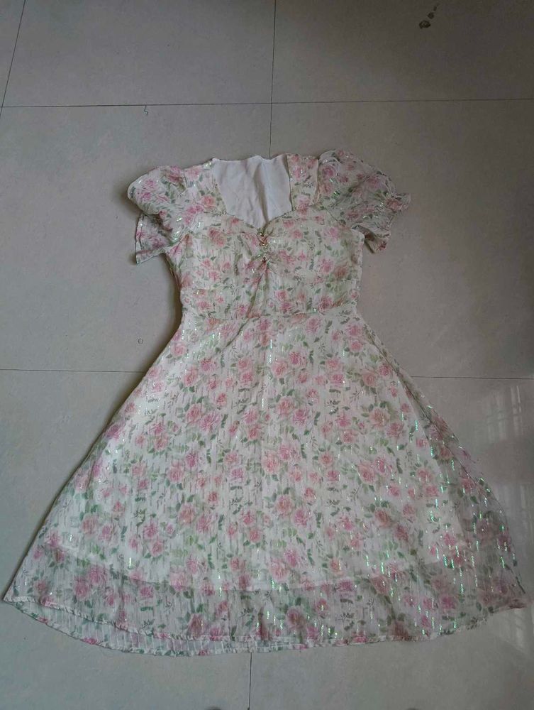 Floral Print Puff Sleeve Dress