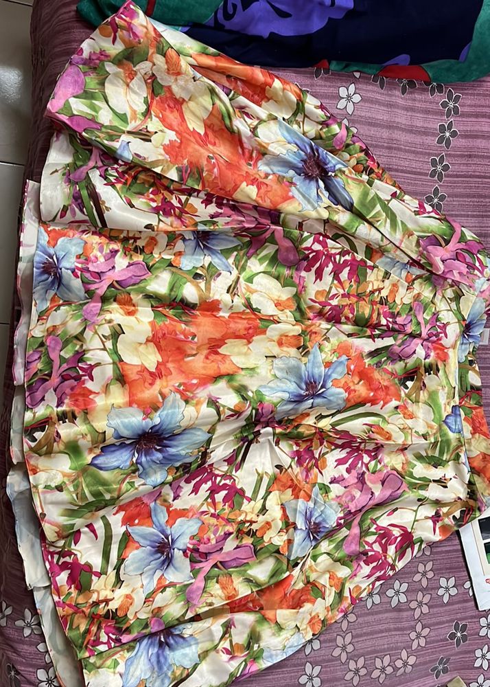 Aesthetic Print Skirt (knee Length)