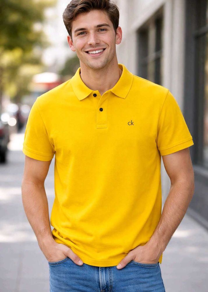 Calvin Klein Yellow Polo Shirt