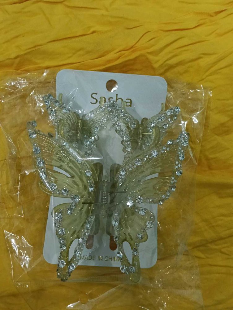 Sparkling Butterfly Hair Claw Clip
