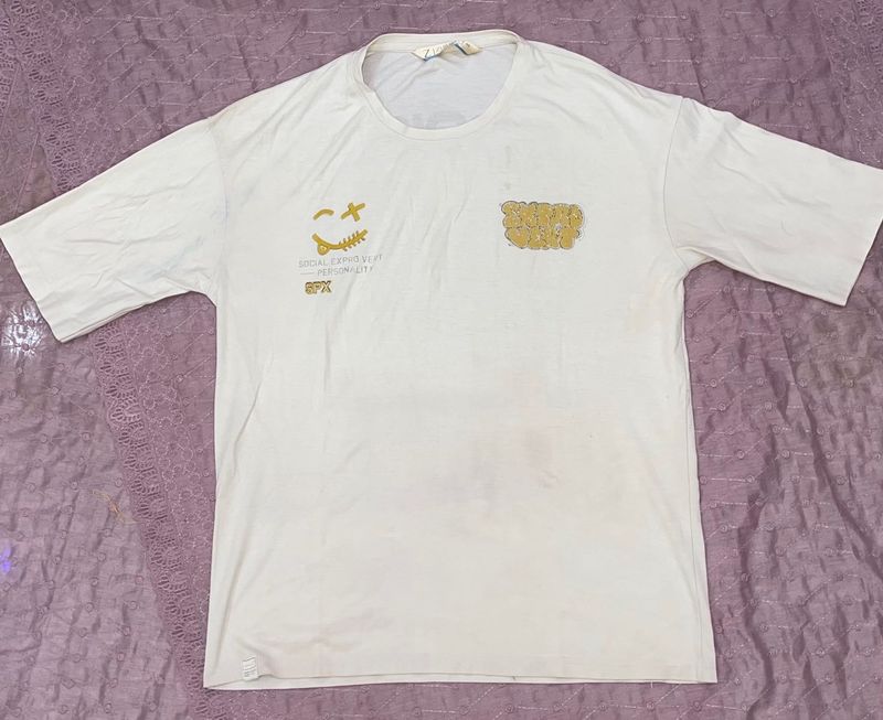 Graphic Print White T-Shirt