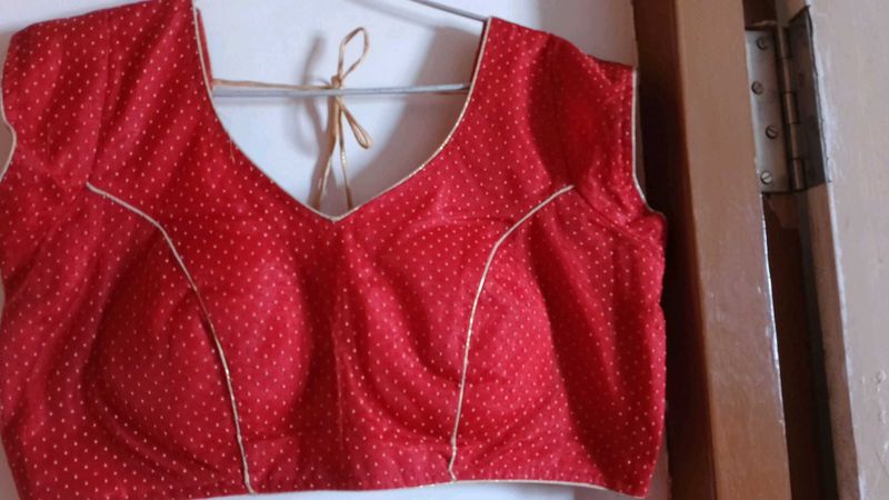 Red Polka Dot Blouse