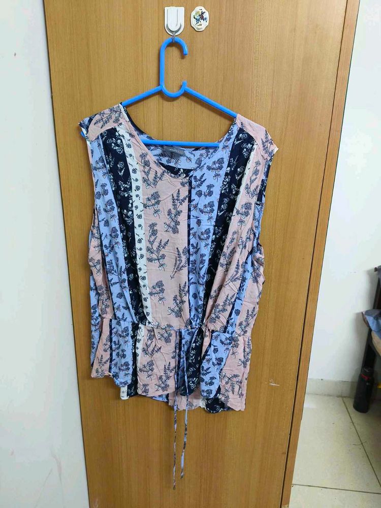 Women's Floral Print Peplum Top