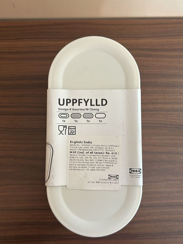 IKEA UPFFYLLD Grater with Container Set