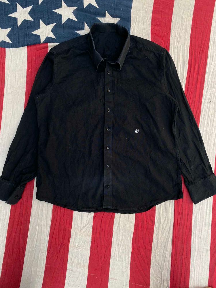 Black Button-Down Shirt