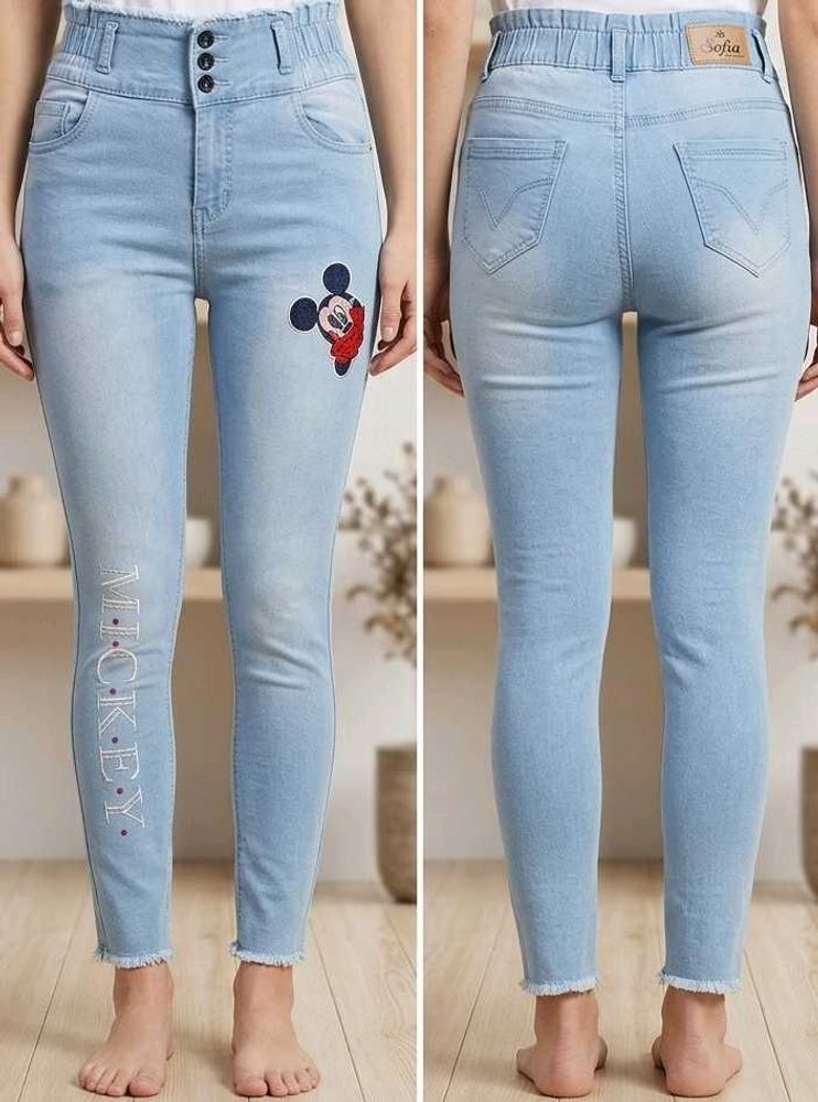 Light Wash Mickey Mouse Jeans