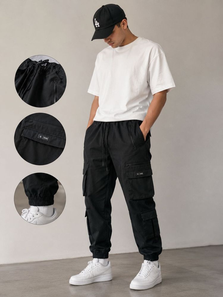 Men's Black Cargo Pants