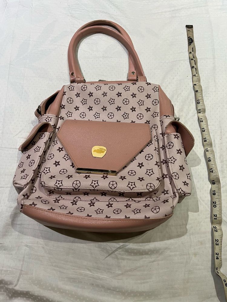 Stylish Pink Monogram Handbag