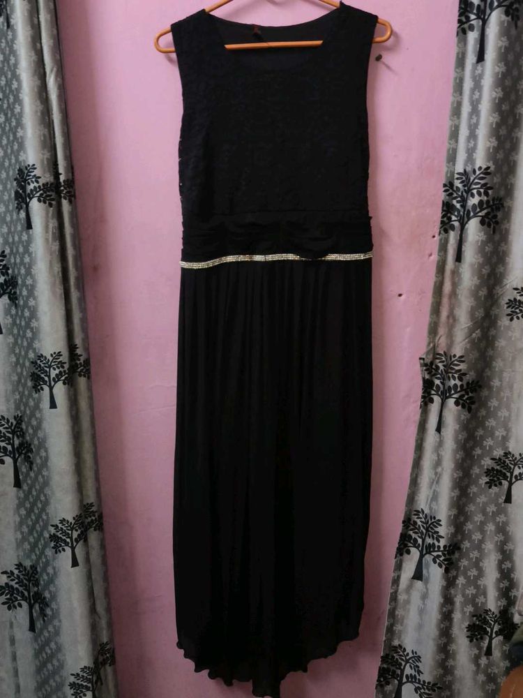 Elegant Black Sleeveless Maxi Dress