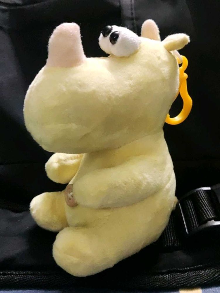 Cutexgoofy yellow rhino keychain