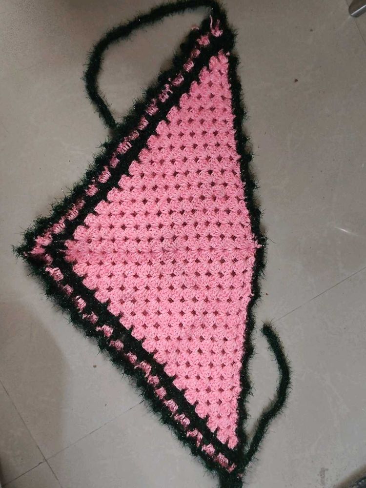 Handmade Pink Crocheted Bandana Top