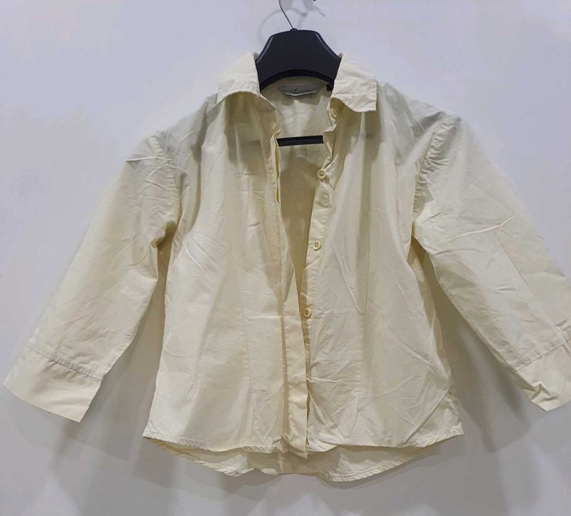 Louisa Off-White Cotton Shirt – Smart Formal Wear