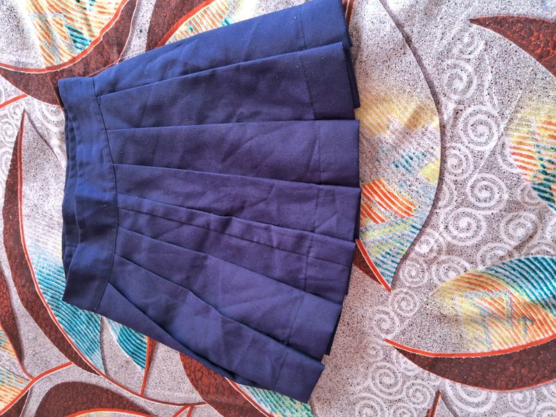 Plated Wrapped Mini Skirt.