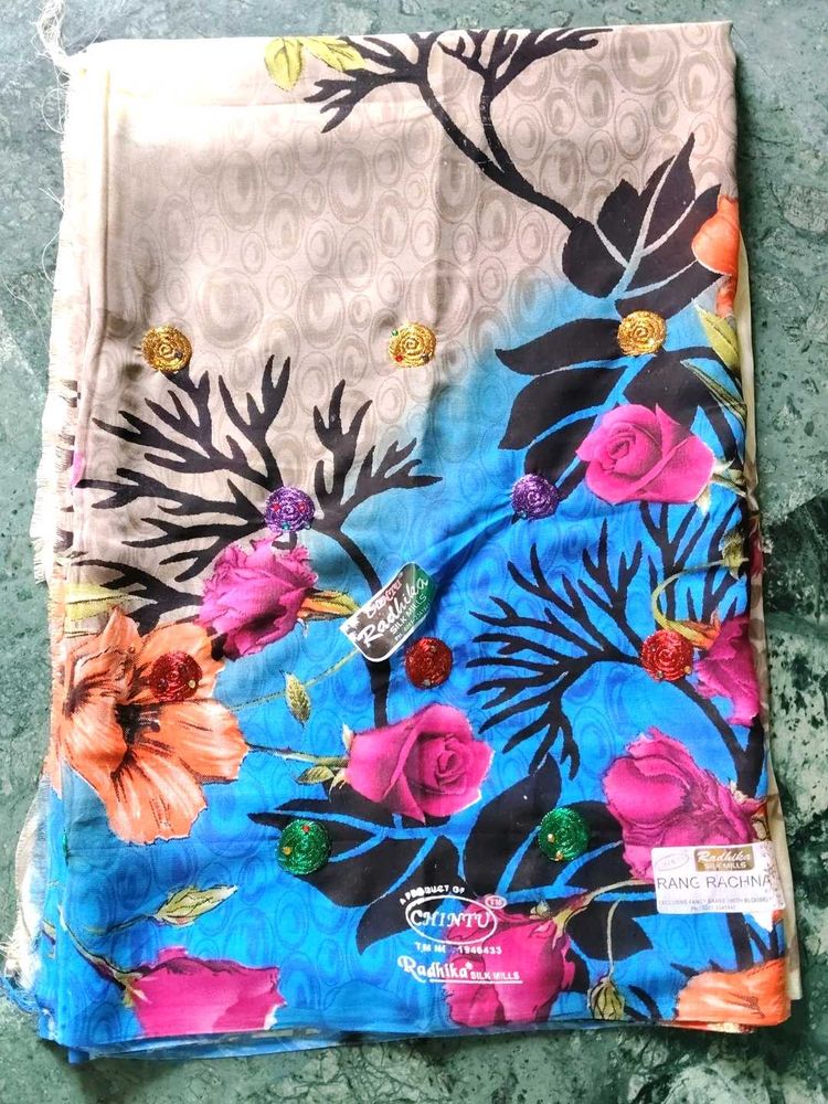 Vibrant Floral Saree
