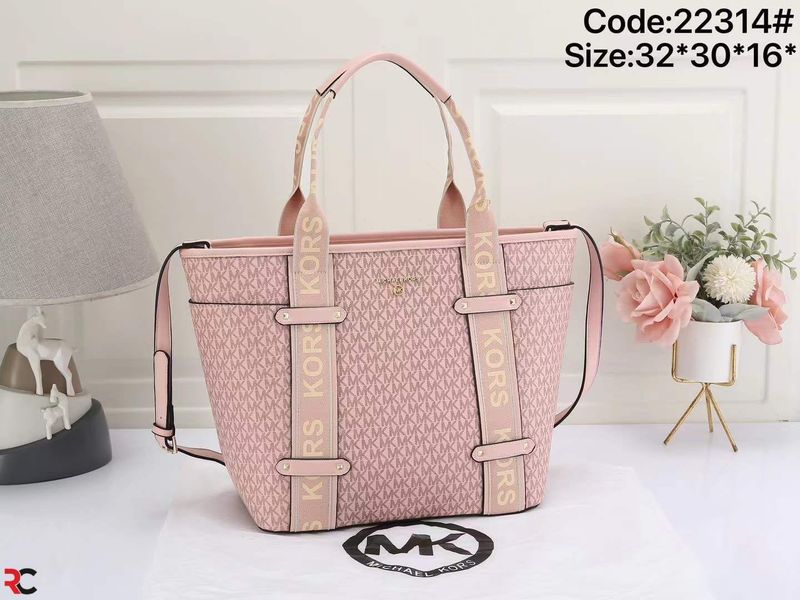 Pink MK Monogram Tote Bag