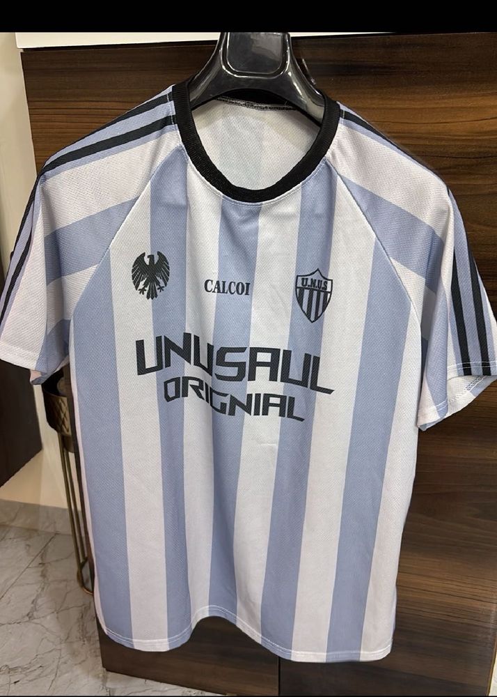 blue oversized jersey