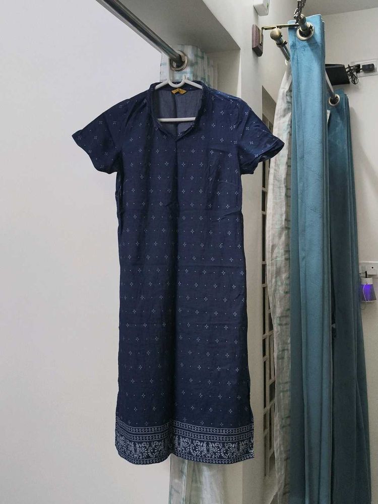 Blue Printed Kurta