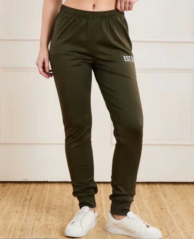 Olive Typographic placement print Joggers