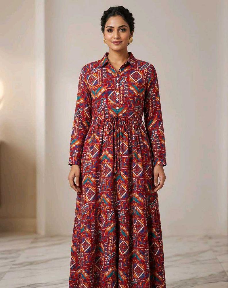 Bohemian Print Maxi Dress