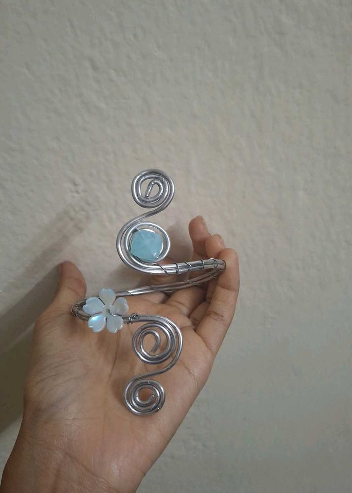 Handmade Unique Wire Wrapped Armlet with Stone