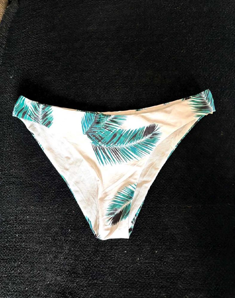 Tropical Leaf Print Bikini Bottoms