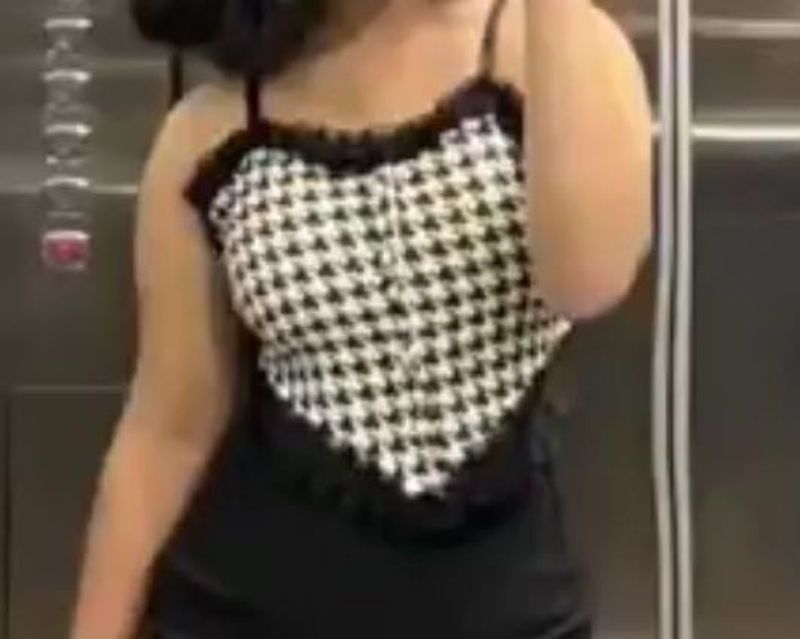 Cute Houndstooth Camisole Top