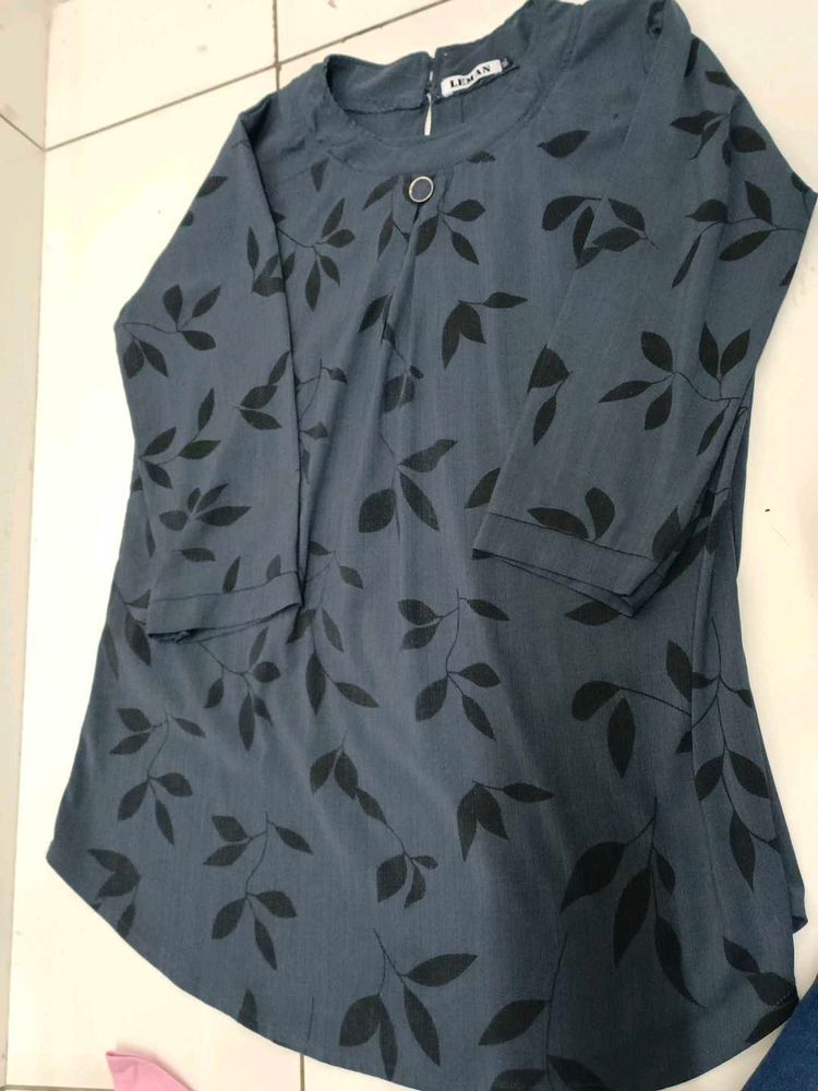 Stylish Leaf Print Kurta