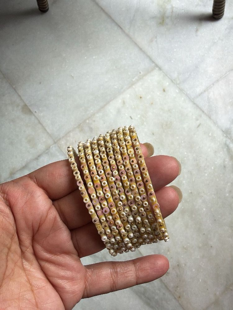 Handmade Beaded Bangles Set