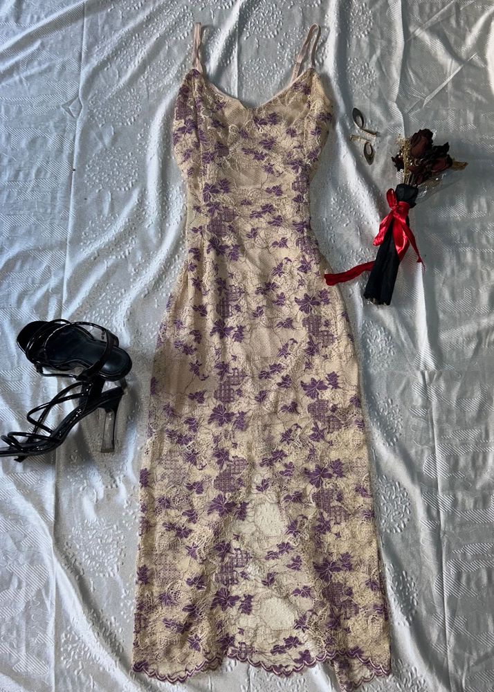 Floral Lace Slip Dress