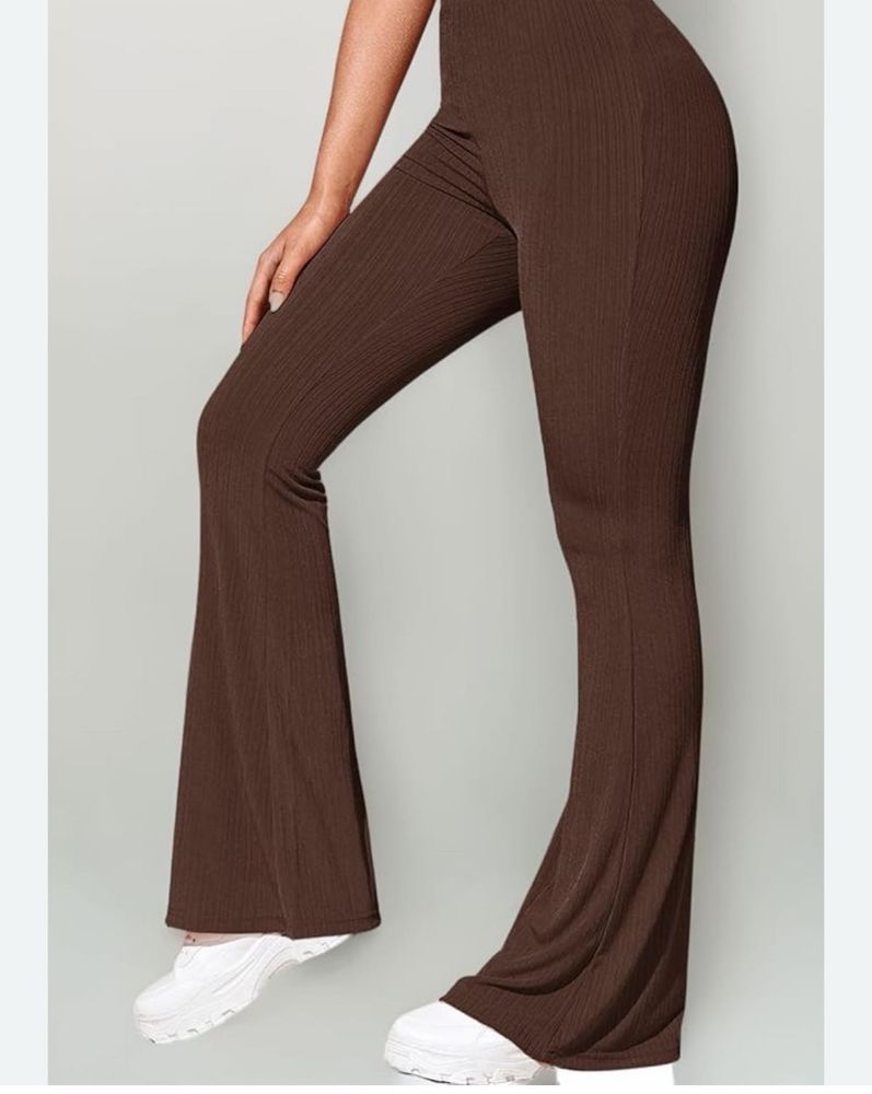 H&amp;M Brown Flare Leggings Trousers Lower