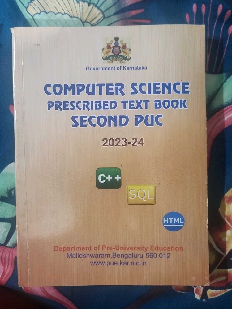 Computer Science Textbook - Second PUC