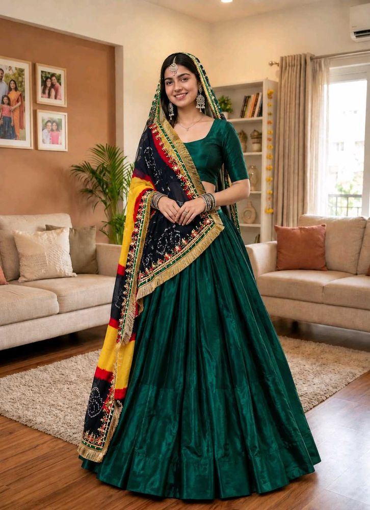 Elegant Green Lehenga Choli Set