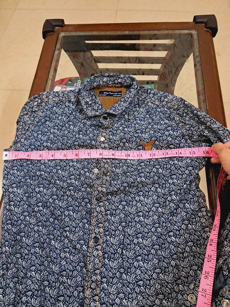 PRINTED navy Blue Boys SHIRT