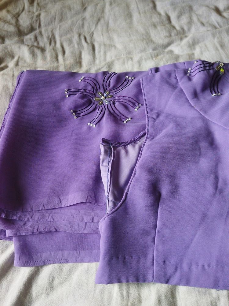 Lavender Saree