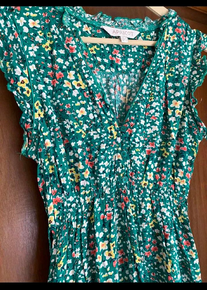 Green Floral Mini Dress