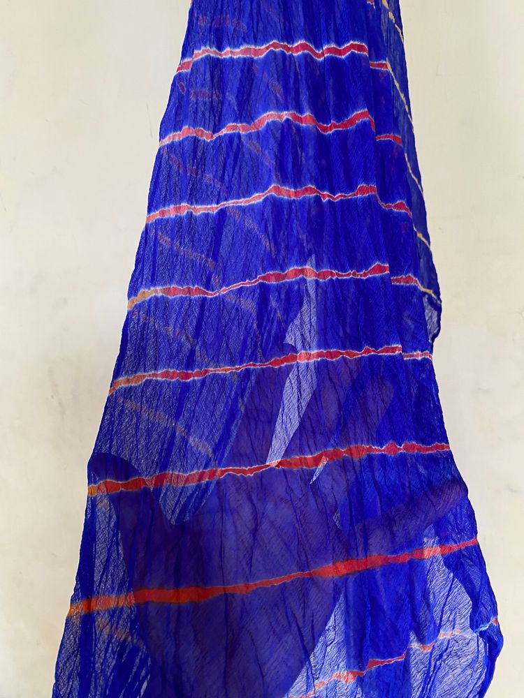Blue Leheriya Dupatta
