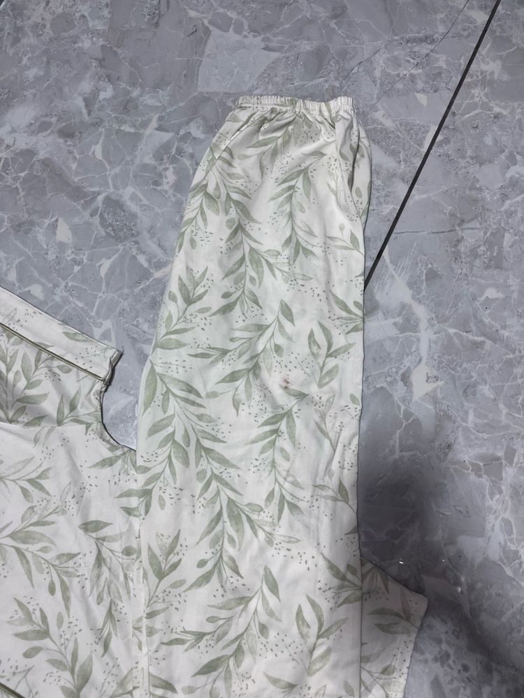 Women's Leaf Print Kurta Set