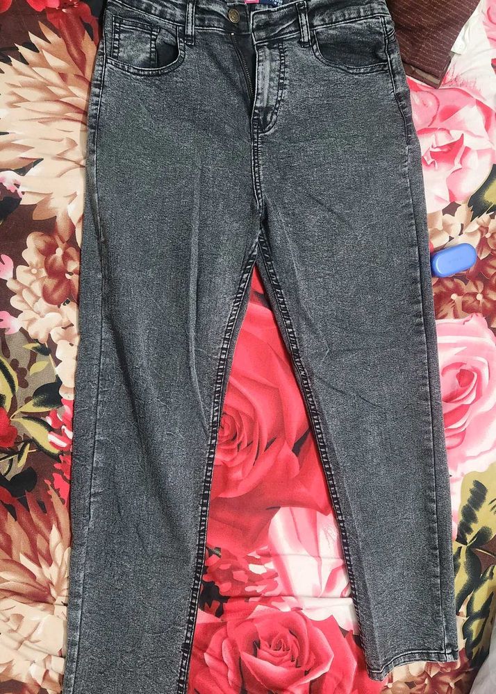 Stylish Grey Denim Jeans