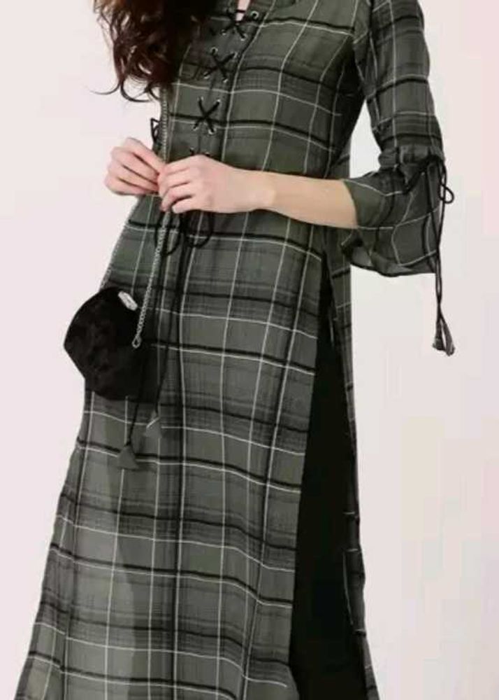 Plaid Tunic Top