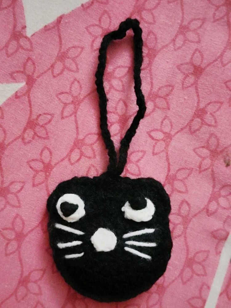 147.Cute Black Cat Keychain/Bag Charm