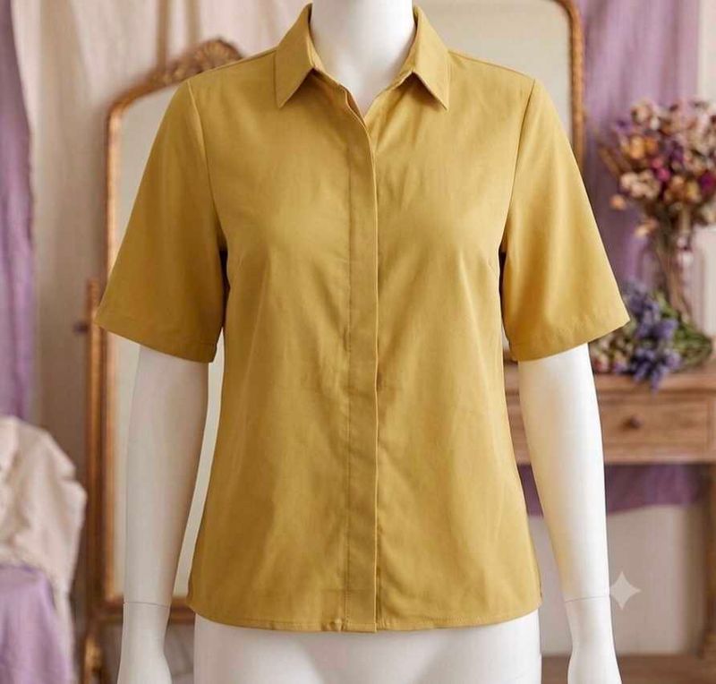 Classic Yellow Short-Sleeve Shirt