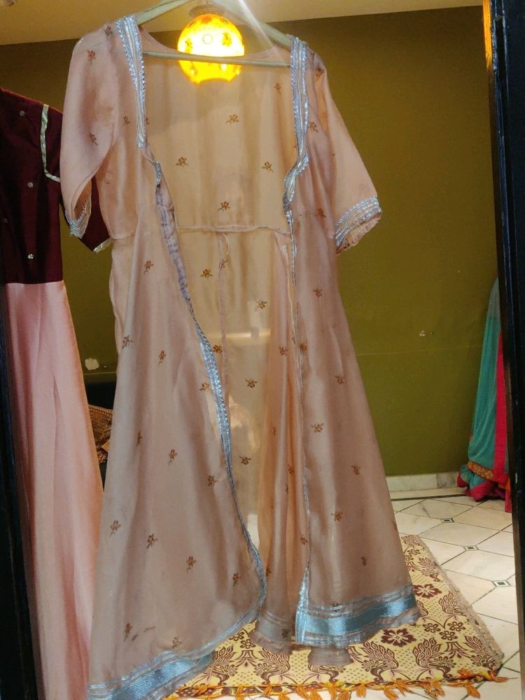 Ethnic Jacket With Laces Work