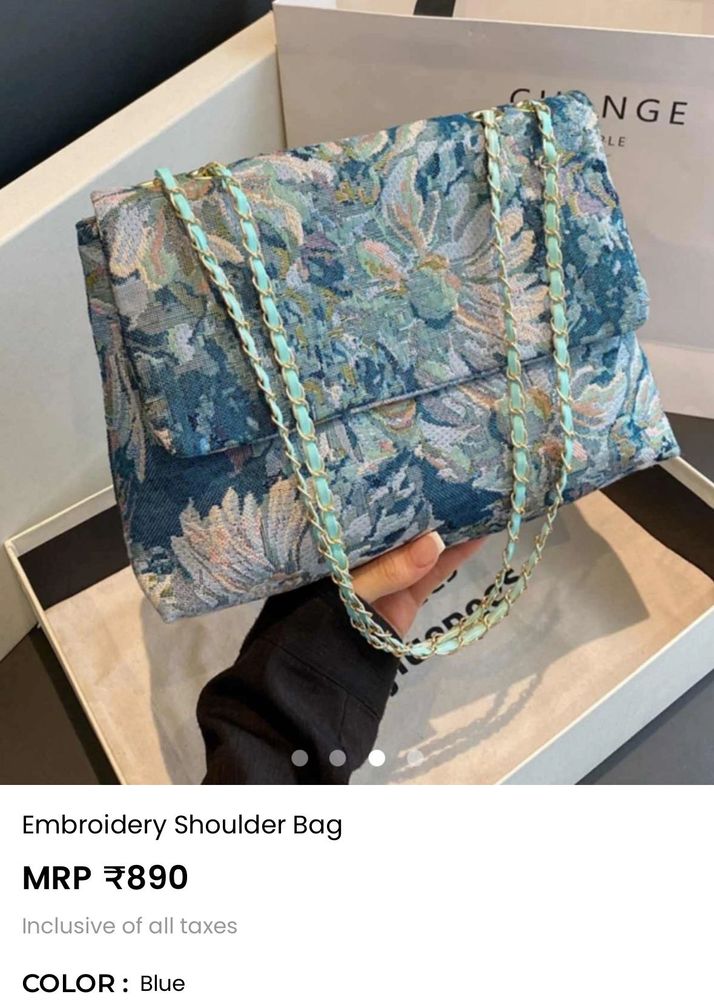 Embroidered Shoulder Bag