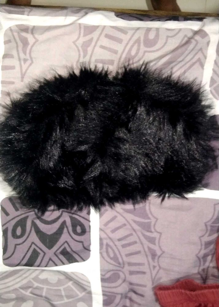 Black Faux Fur top