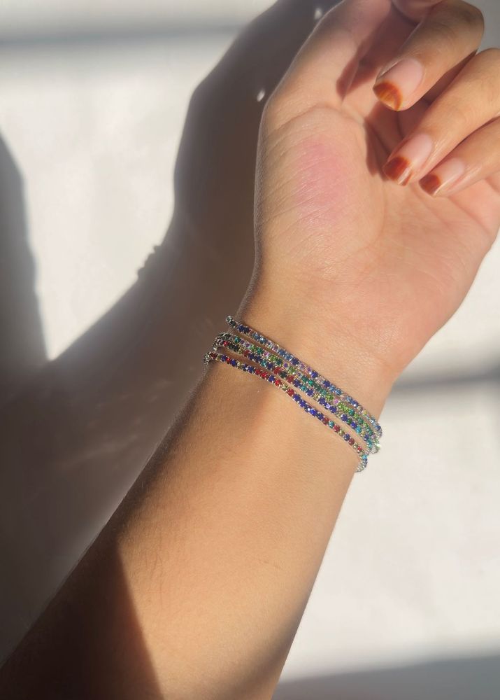 Sparkling Multi-Color Bracelet Set