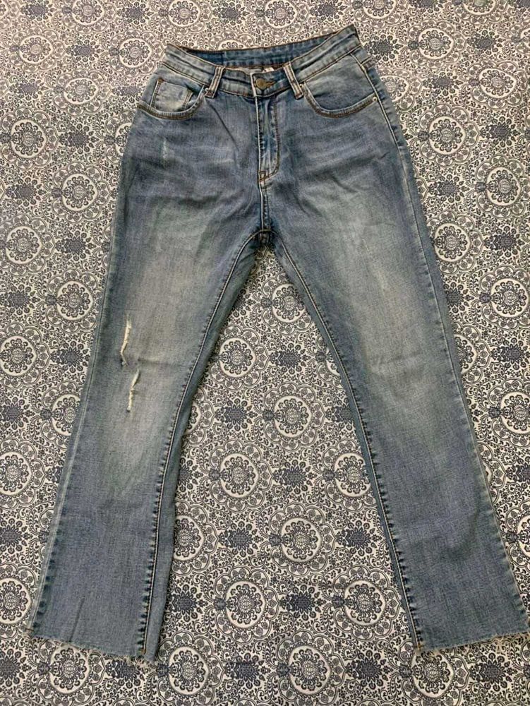 Distressed Flare Jeans