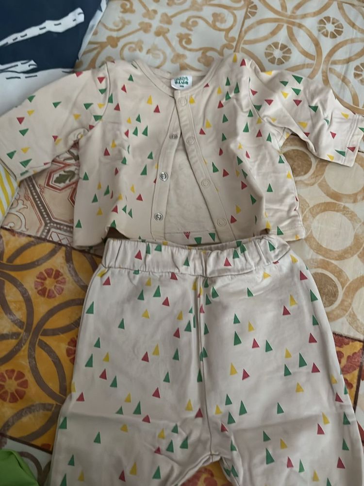 New Born Baby Suit Cream Colour