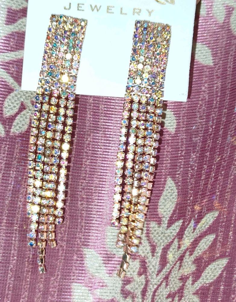 Sparkling Rhinestone Drop Earrings